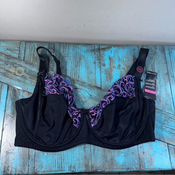 Addition Elle Black Lace Underwire Bra Size 42DD NWT Brand New - Picture 2 of 9